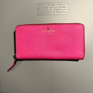 Kate Spade Vibrant Pink Zip Wallet